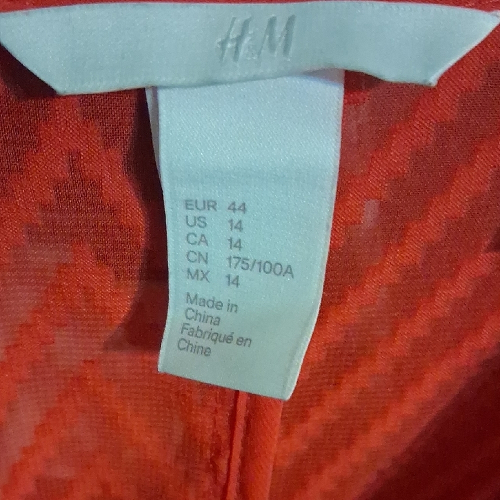H&M Vibrant Red Long Sleeve Dress - Picture 2 of 6